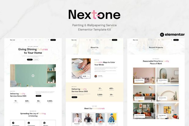 Nextone - Painting & Wallpapering Service Elementor Template Kit