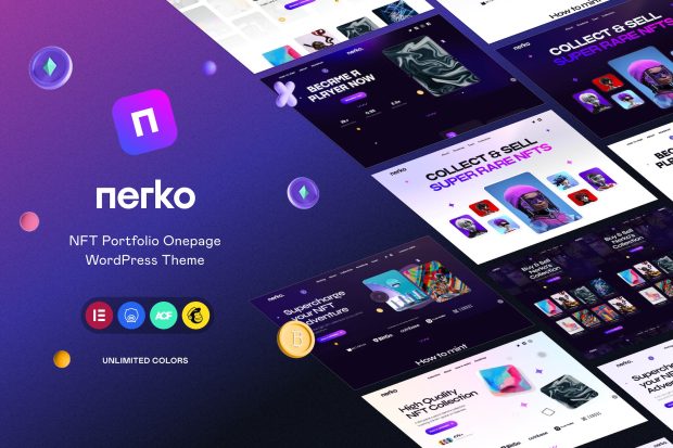 Nerko - NFT Portfolio WordPress Theme 1.3