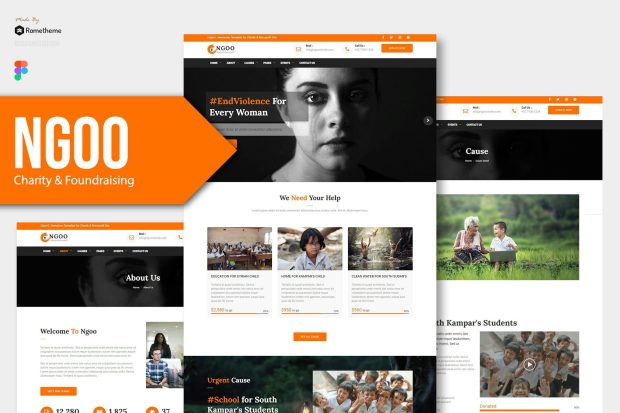 NGOO - Charity, Non-profit Figma Template RS