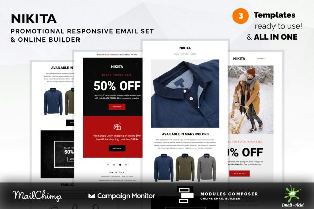 Nikita - Promotional Email Templates Set