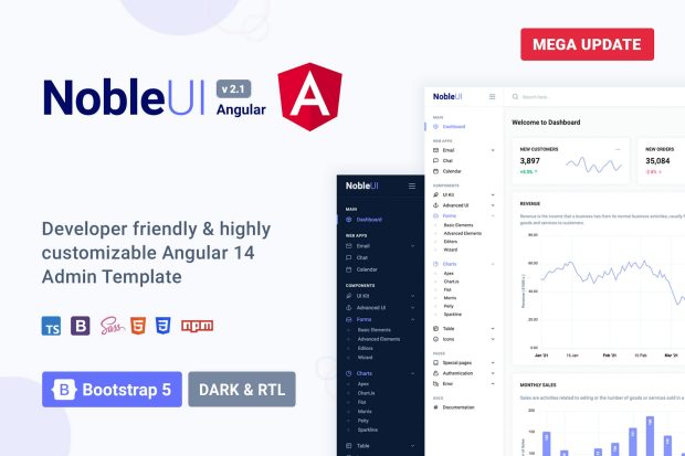 NobleUI - Angular 14+ Admin Template