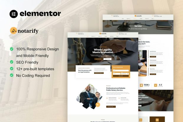 Notarify - Notary Public & Legal Services Elementor Template Kit