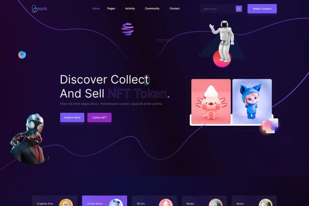 Nufti - NFT Marketplace HTML Template