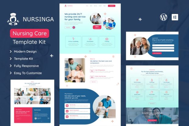 Nursinga -  Nursing Home Care & Medical Elementor Template Kit