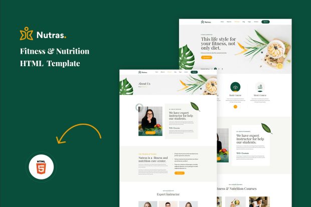 Nutras - Fitness & Nutrition Bootstrap 5 Template