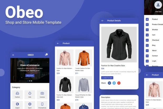 Obeo - Shop and Store Mobile Template