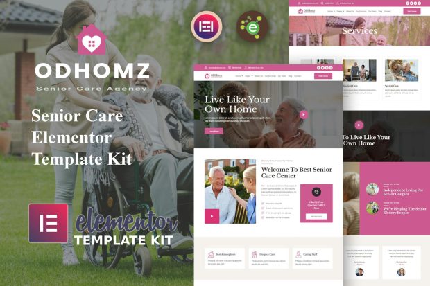 Odhomz - Senior Care Elementor Template Kit