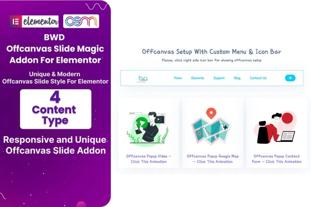 Offcanvas Slide Magic Addon For Elementor 1.0
