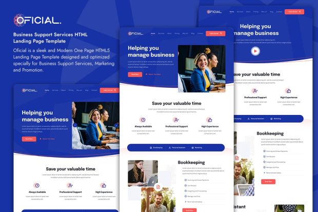 Oficial Business Support Services Landing Page