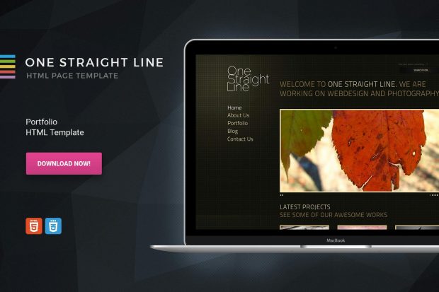 One Straight Line - Unique Portfolio Template