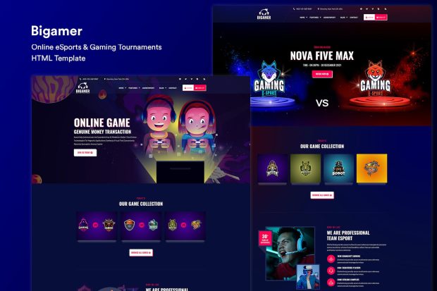 Online eSports & Gaming Tournaments HTML Template