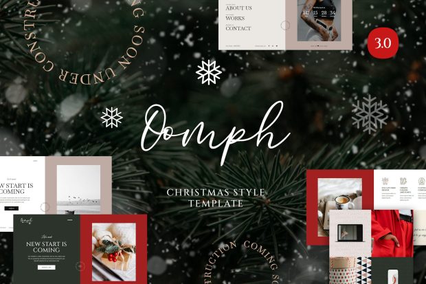 Oomph - Christmas Style One Page Template