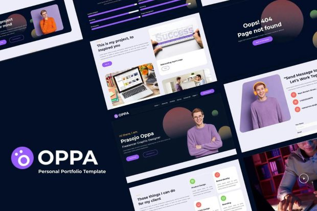 Oppa - Personal Portfolio Web Template