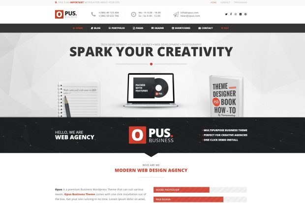 Opus - Multipurpose Business WordPress Theme 1.7