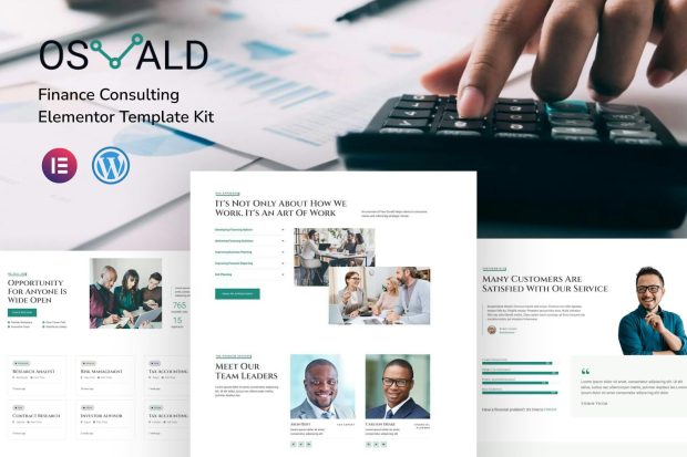 Osvald - Finance Consulting Elementor Pro Template Kit