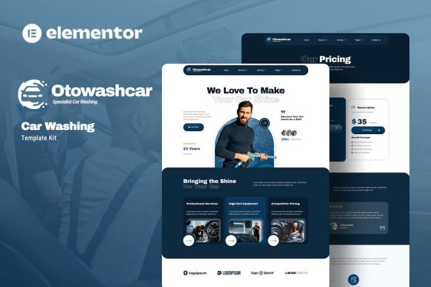 Otowashcar - Car Washing Elementor Template Kit