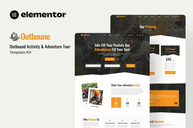 Outbone - Outbond Activity & Adventure Tour Elementor Template Kit