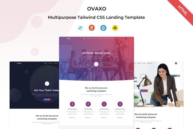 Ovaxo - Tailwind CSS Multipurpose Landing Template