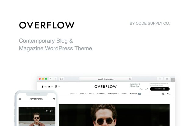 Overflow - Modern Blog & Magazine WordPress Theme 1.5.5