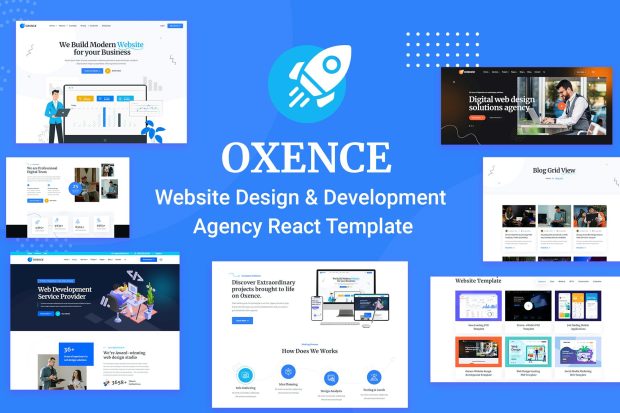 Oxence - Web Design Agency React NextJs Template