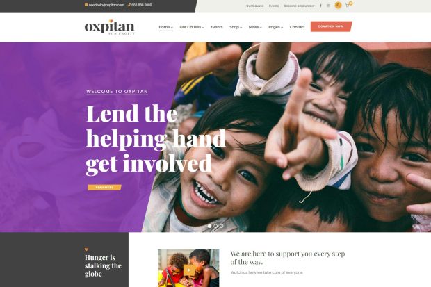 Oxpitan - Nonprofit Charity WordPress Theme 1.2.4