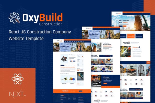 Oxybuild - React Construction Template with Next J