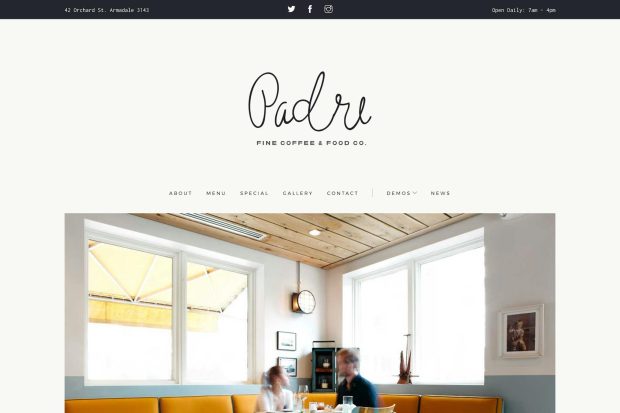 Padre | Cafe & Restaurant HTML Template