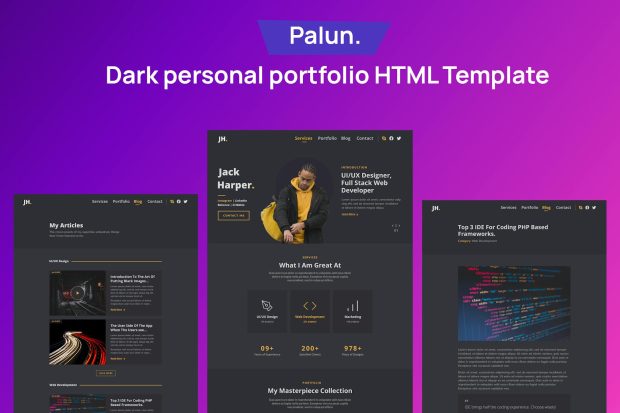 Palun - Personal Portfolio HTML Template