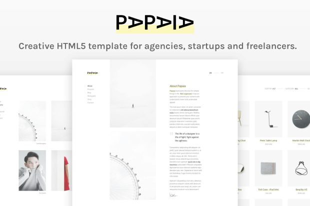 Papaia - Creative & Minimal HTML Site Template