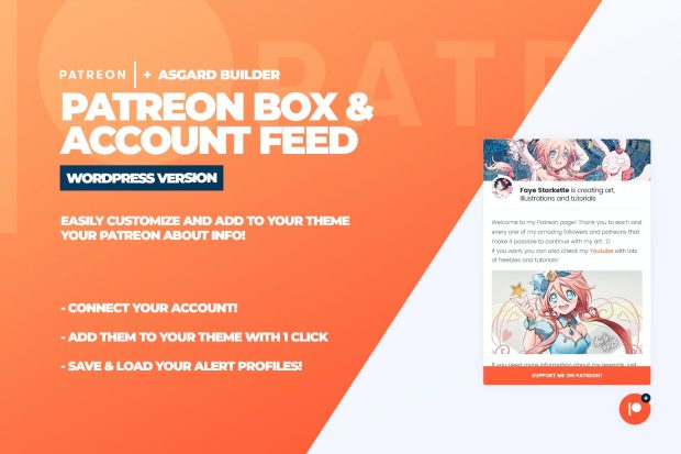 Patreon Box and About Feed WordPress Plugin 1.0.0