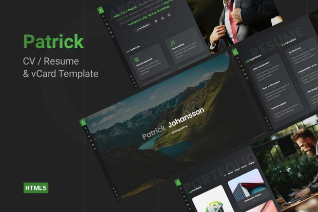 Patrick - Personal vCard Resume Template