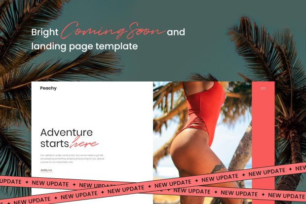 Peachy - Coming Soon and Landing Page Template