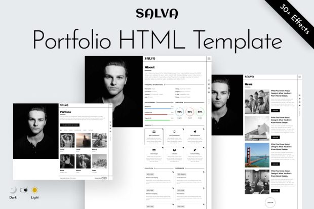 Personal Portfolio Html Template - Salva