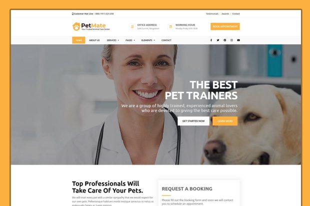 Petmate - Animal Care Center HTML5 Template