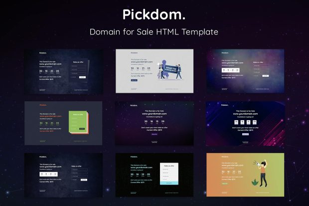 Pickdom - Domain for Sale HTML Template