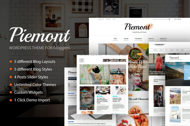 Piemont - Travel & Lifestyle WordPress Blog theme 2.4