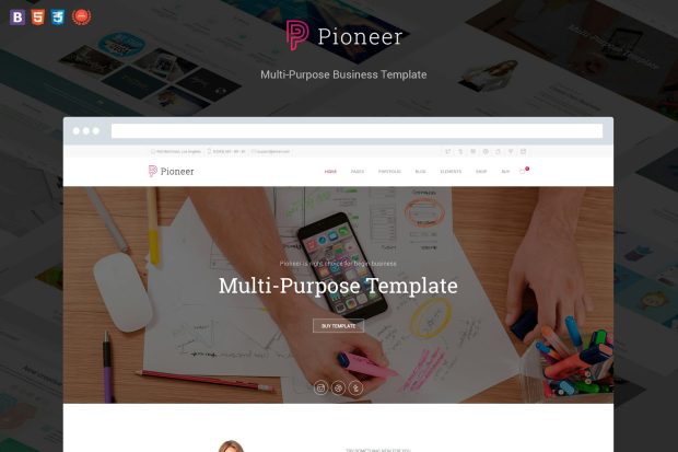 Pioneer - Multi-Purpose HTML 5 Corporate Template