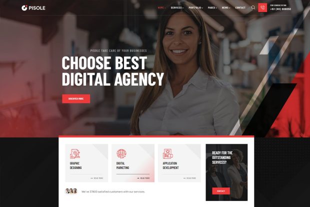 Pisole - Digital Creative Agency WordPress Theme 1.0.6