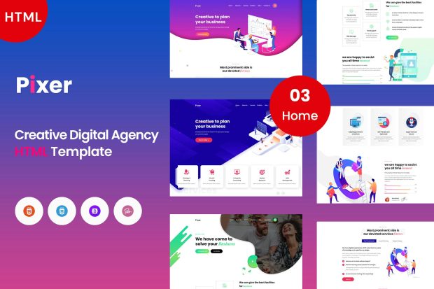 Pixer - Creative Digital Agency Template