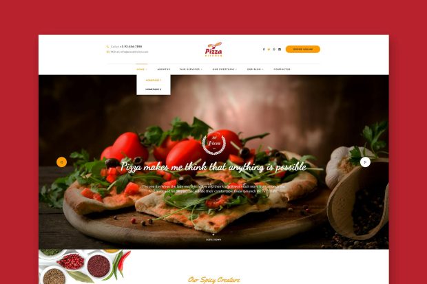 Pizza Kitchen - Pizza & Fast Food HTML Template