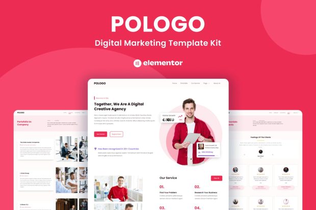 Pologo - Digital Marketing Elementor Template Kit