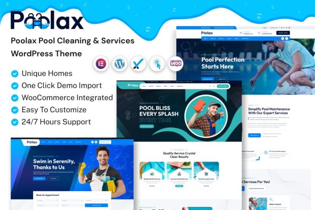 Poolax - Pool Cleaning & Services WordPress Theme 1.0.0