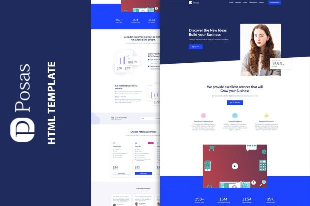 Posas - Saas Software Landing Page Template