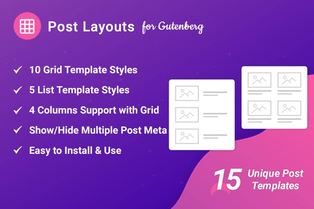 Post Layouts Pro for Gutenberg 1.0.2