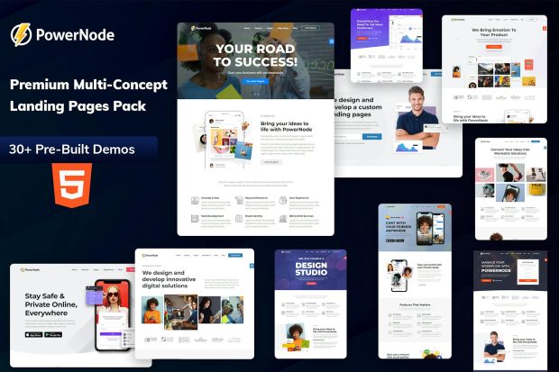 PowerNode - Multi-Concept Landing Pages HTML