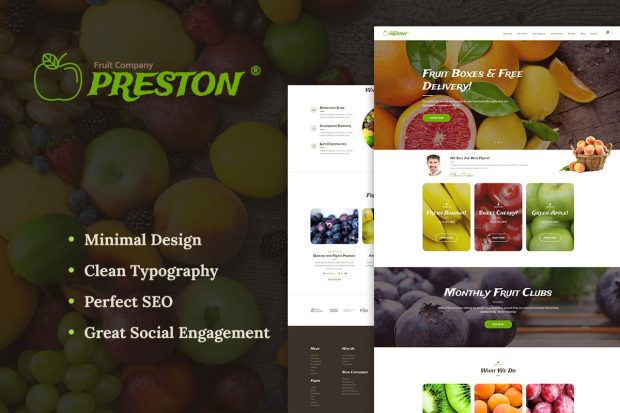 Preston | Fruit Company & Organic Farming WordPress Theme 1.1.9