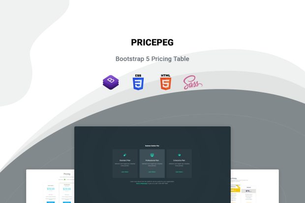 Pricepeg - Bootstrap 5 Pricing Table