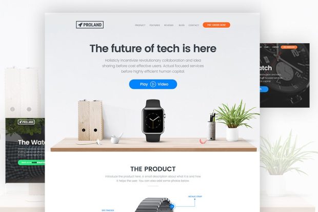 Product Landing Page Template - Proland