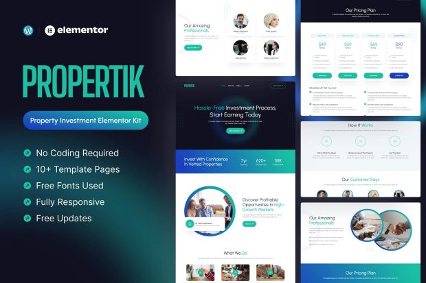 Propertik - Property Investment Elementor Template Kit