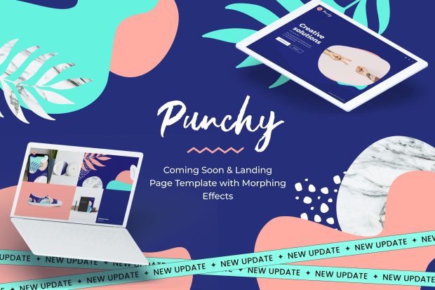 Punchy - One Page Template with Morphing Effects